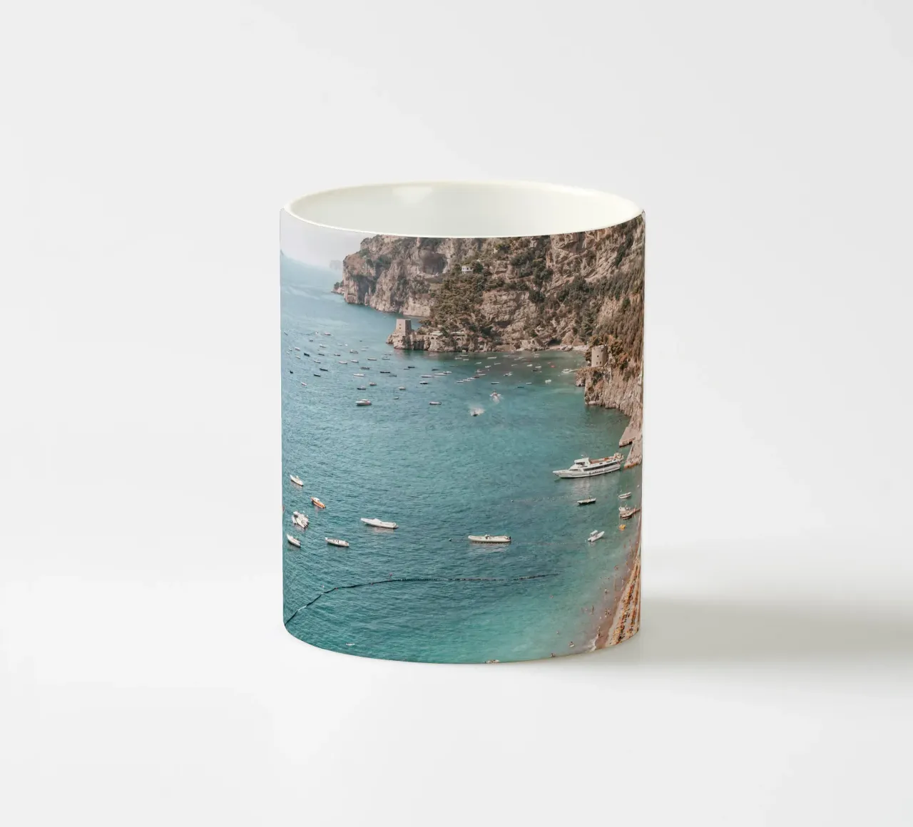 Positano Beach View tazza in ceramica da GraceDigitalArtCo