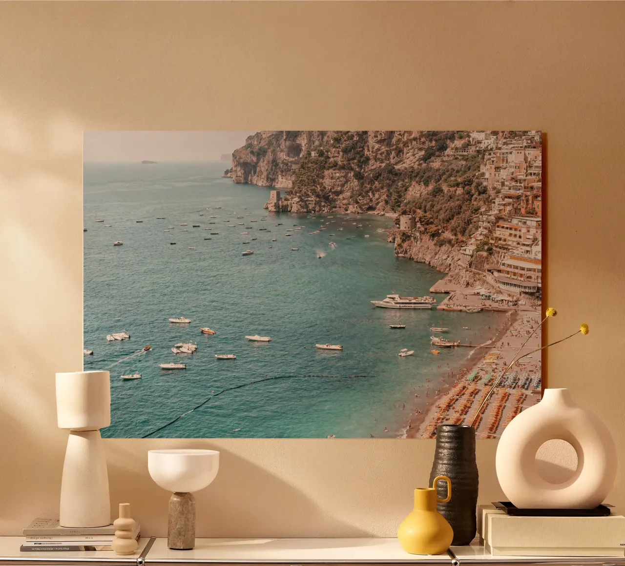 Positano Beach View plexiglass da GraceDigitalArtCo