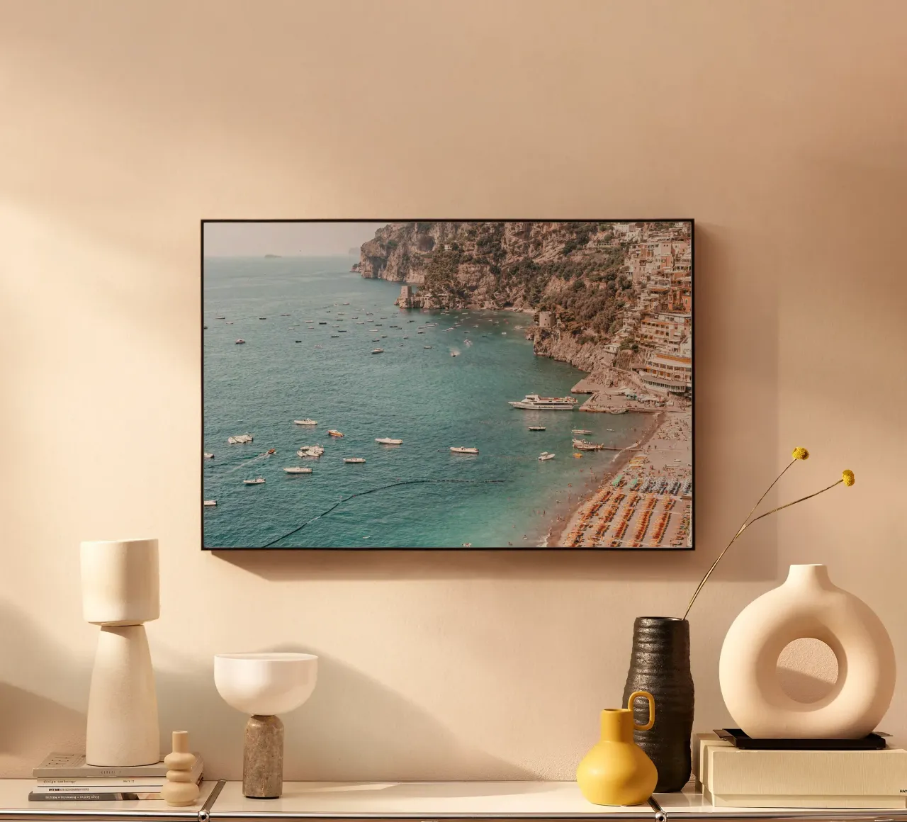 Positano Beach View alluminio dibond da GraceDigitalArtCo