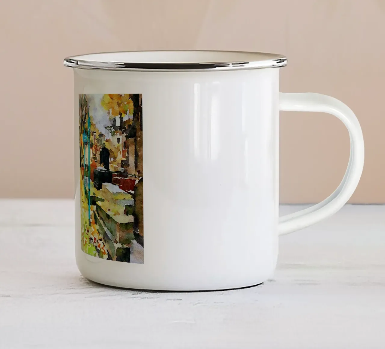 Montmartre tazza in smalto da Massimo Frascogna