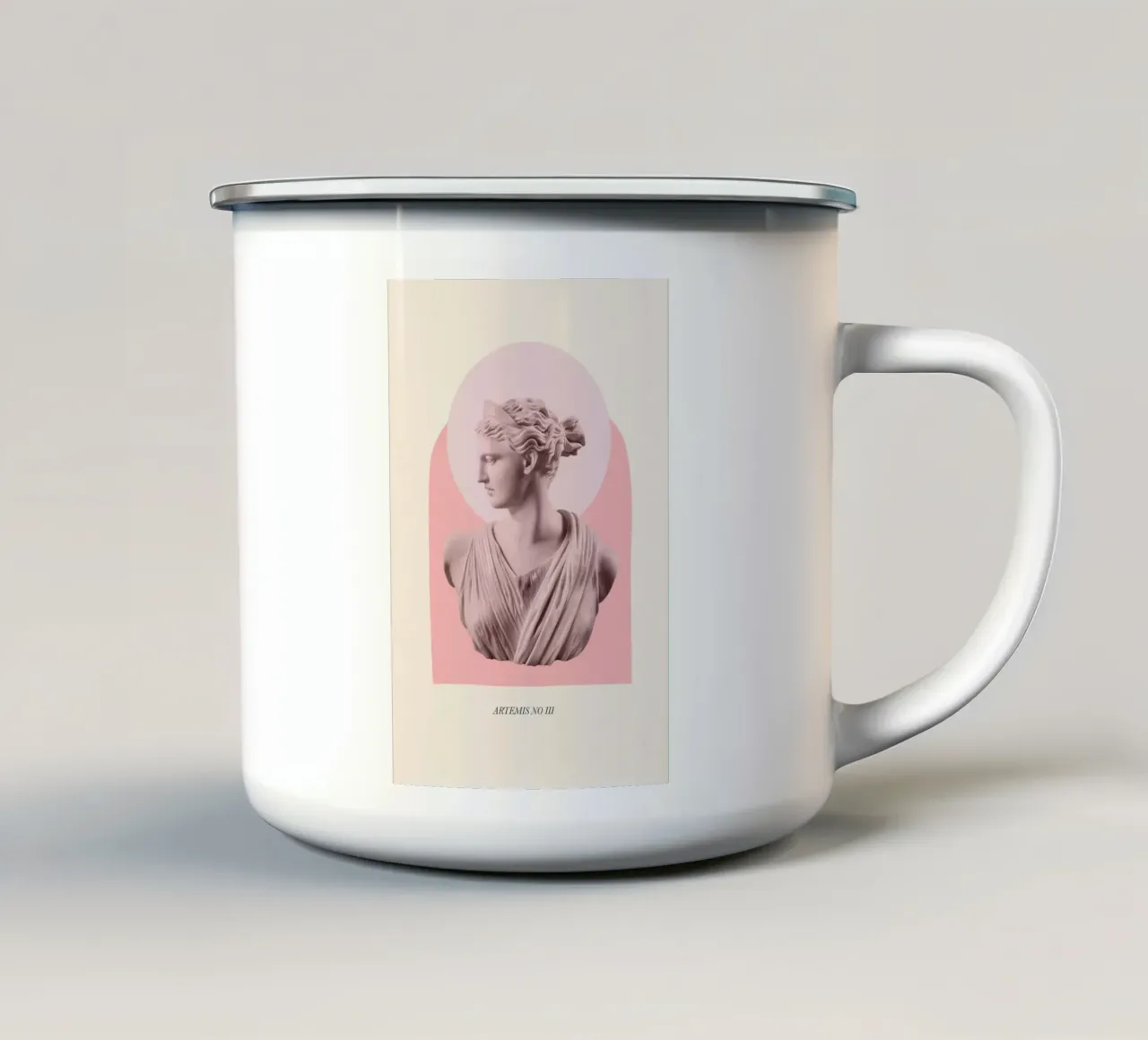 Pink Goddess Artemis tazza in smalto da GraceDigitalArtCo