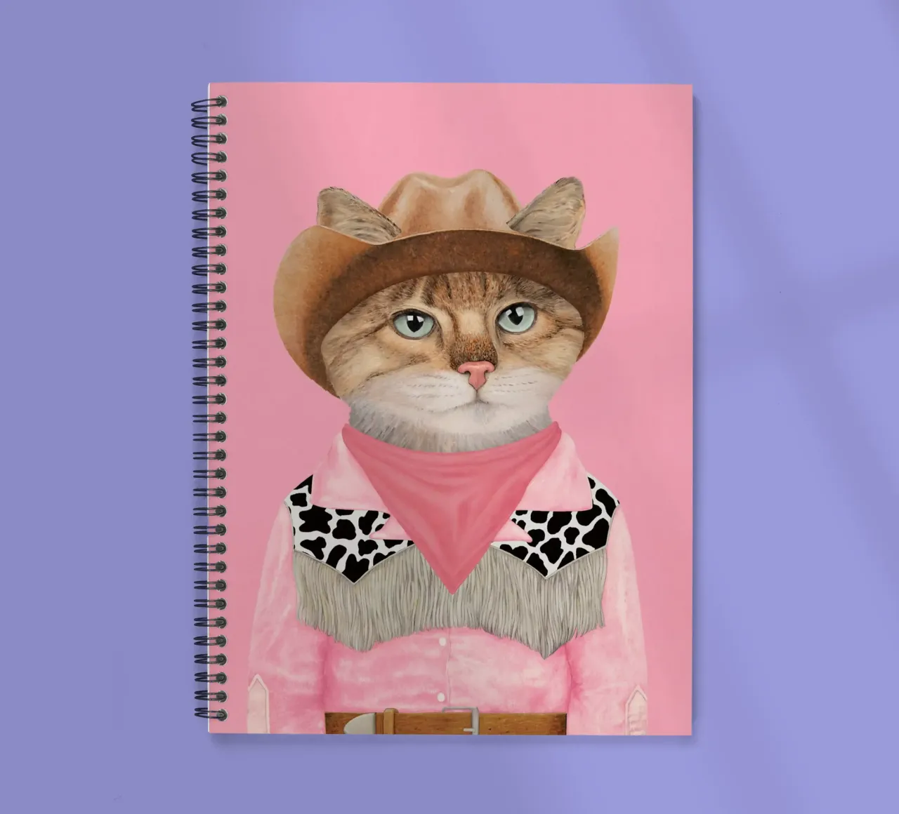 Ranch Kitten - Pink spiral notebook by Animal Crew