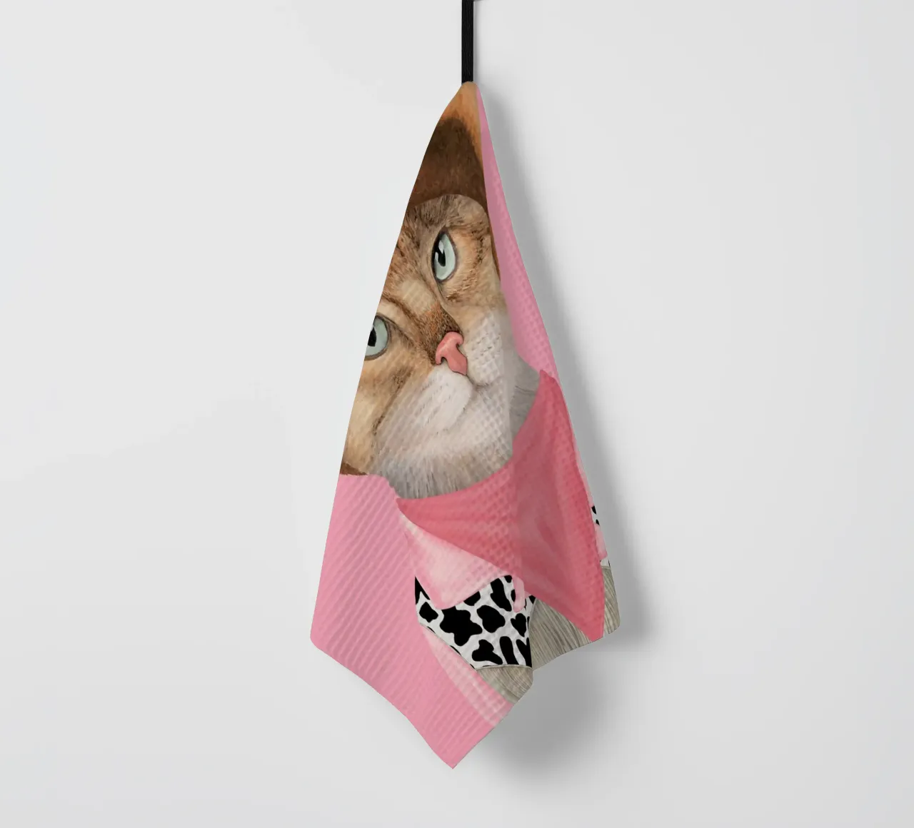 Ranch Kätzchen - Rosa Geschirrtuch von Animal Crew