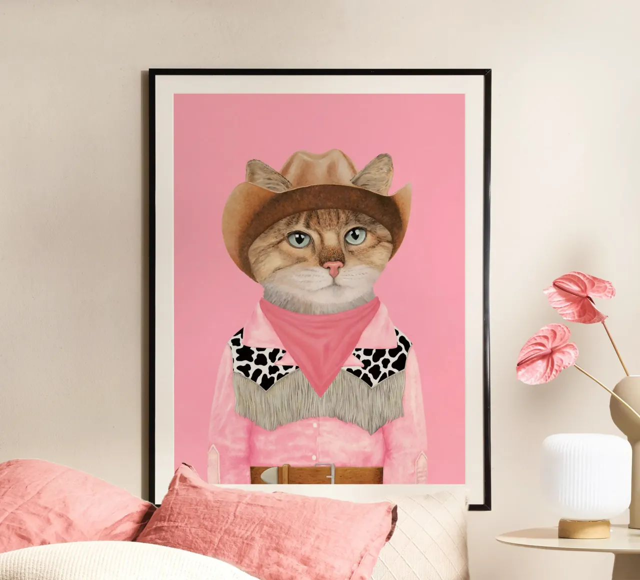 Ranch Kätzchen - Rosa Hahnemühle von Animal Crew