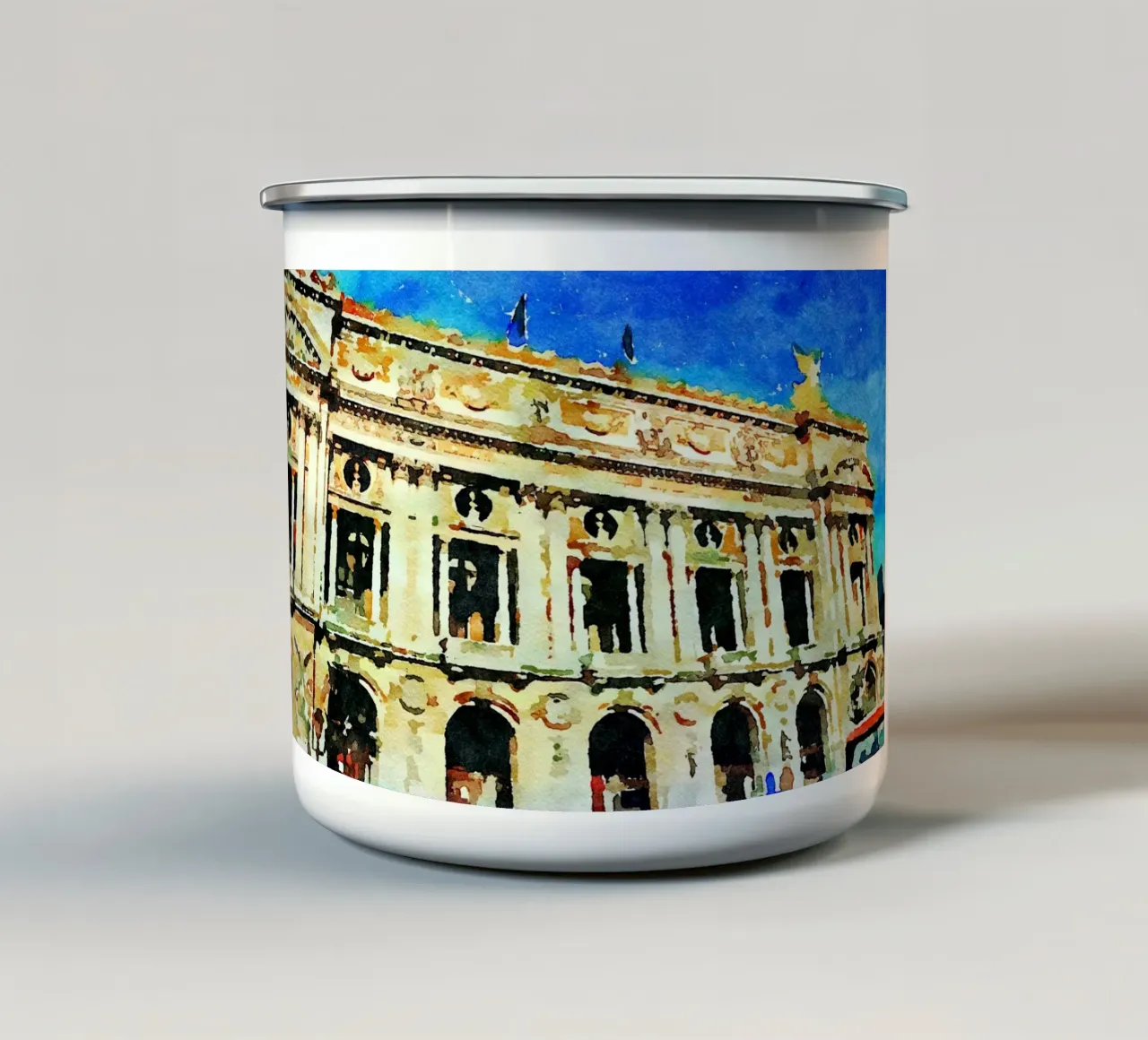 Parigi tazza in smalto da Massimo Frascogna