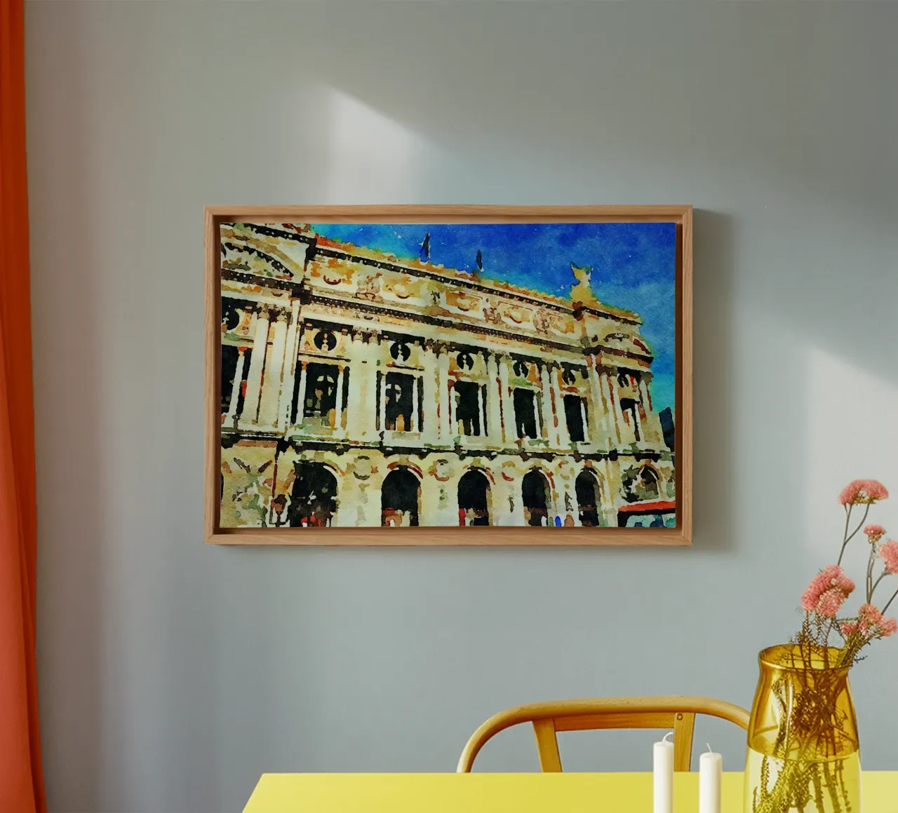 Parijs canvas met Baklijst van Massimo Frascogna
