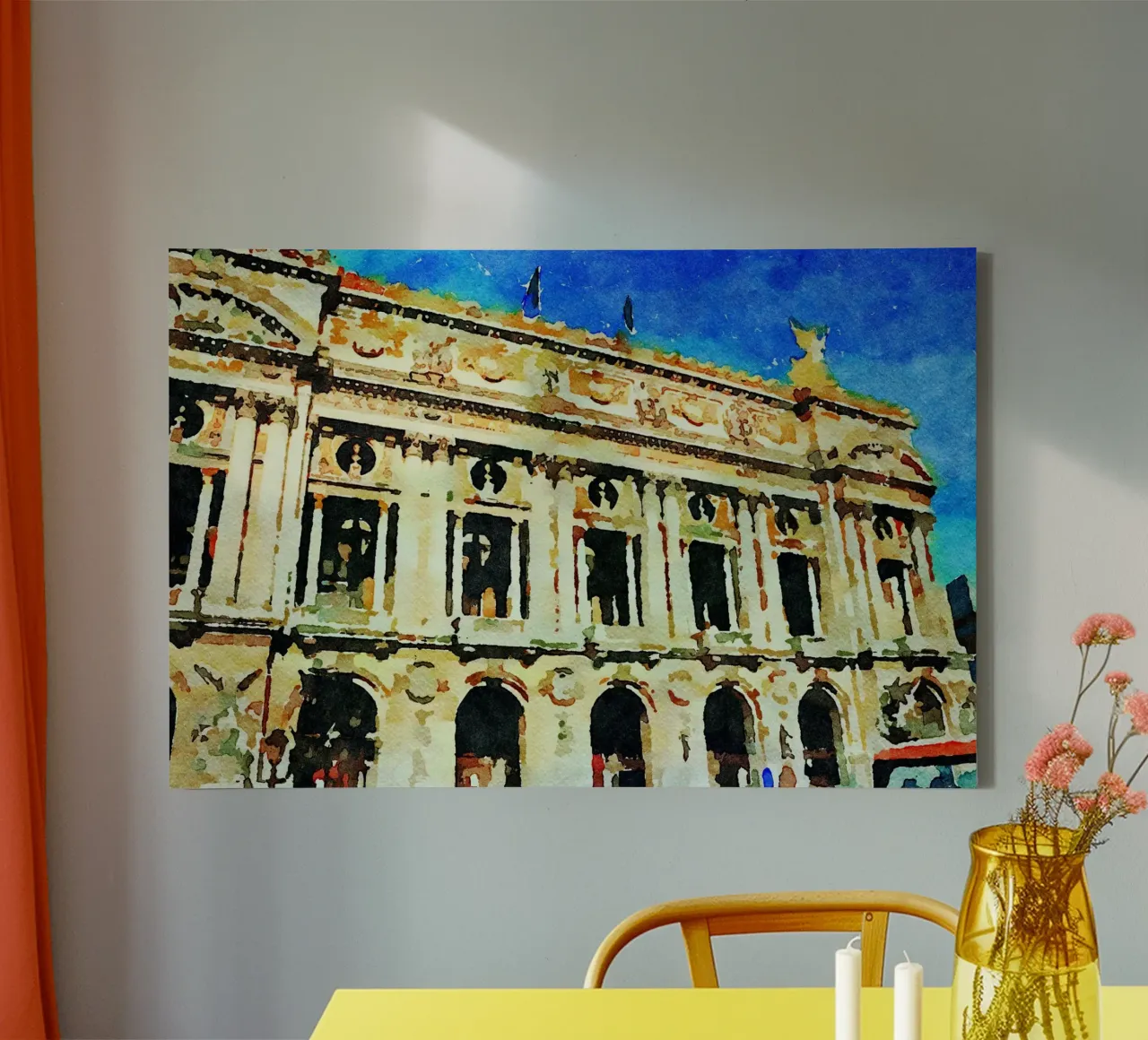 Parijs canvas met Baklijst van Massimo Frascogna