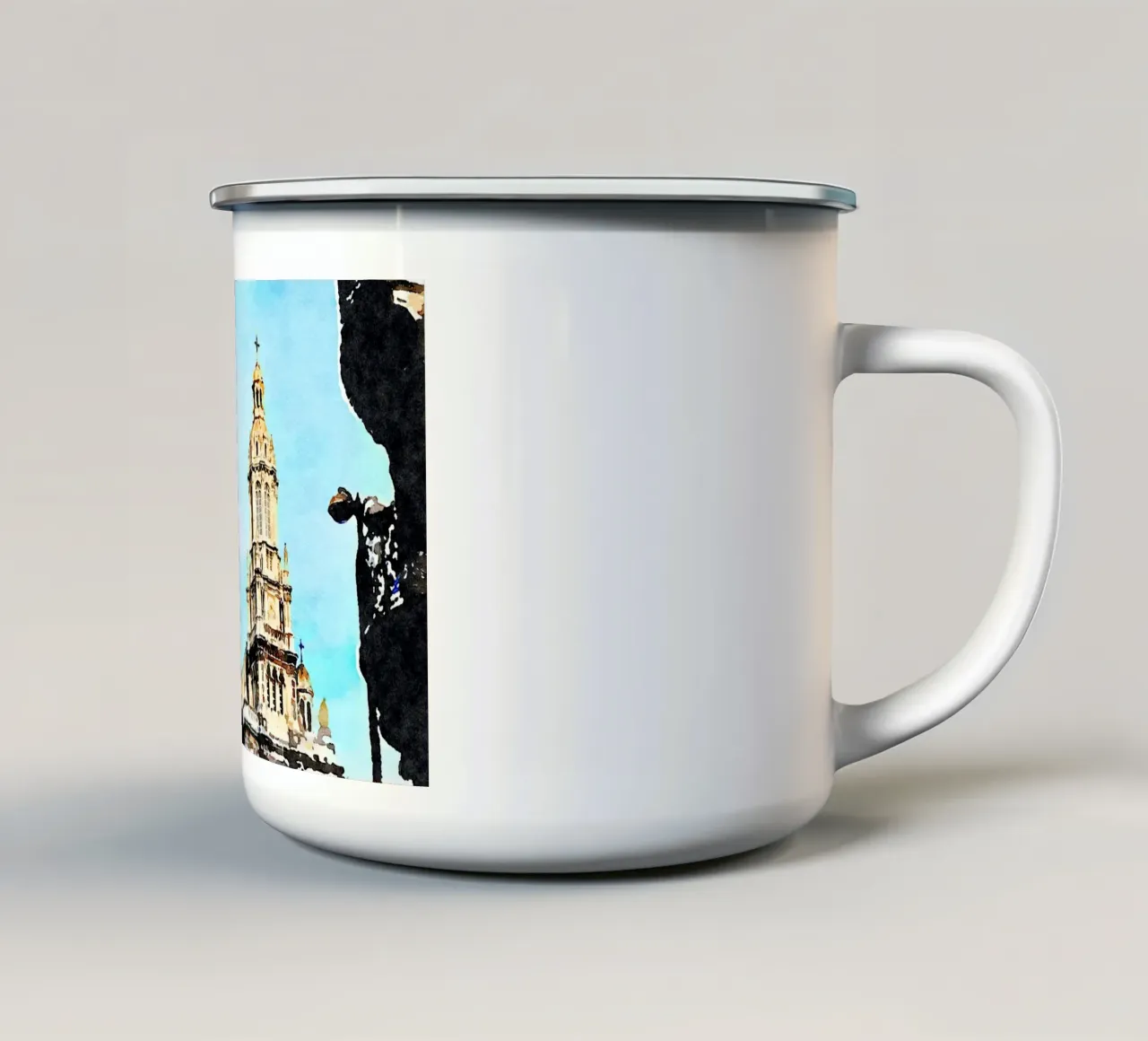 Parigi tazza in smalto da Massimo Frascogna