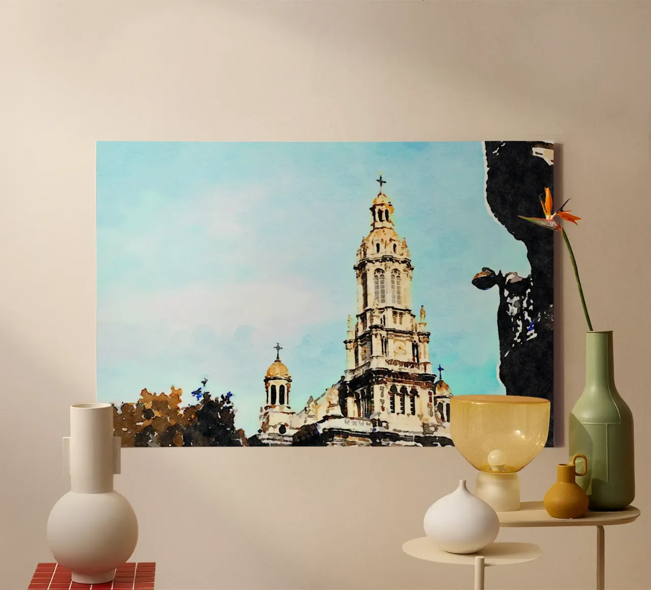 Parijs canvas met Baklijst van Massimo Frascogna