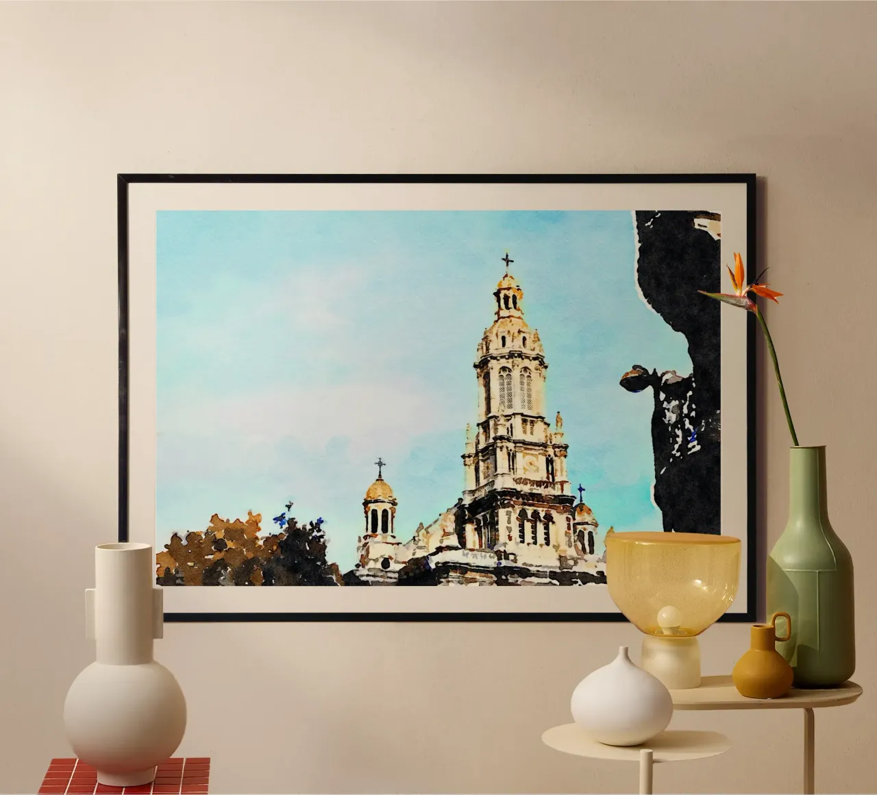Parigi poster con telaio in alluminio da Massimo Frascogna
