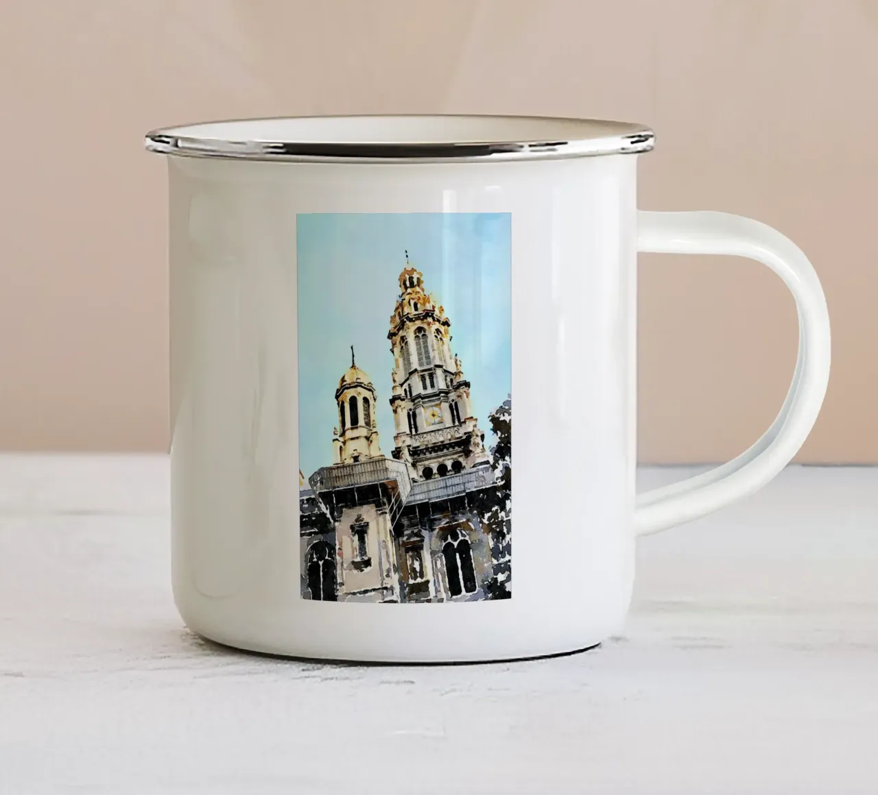 Parigi tazza in smalto da Massimo Frascogna