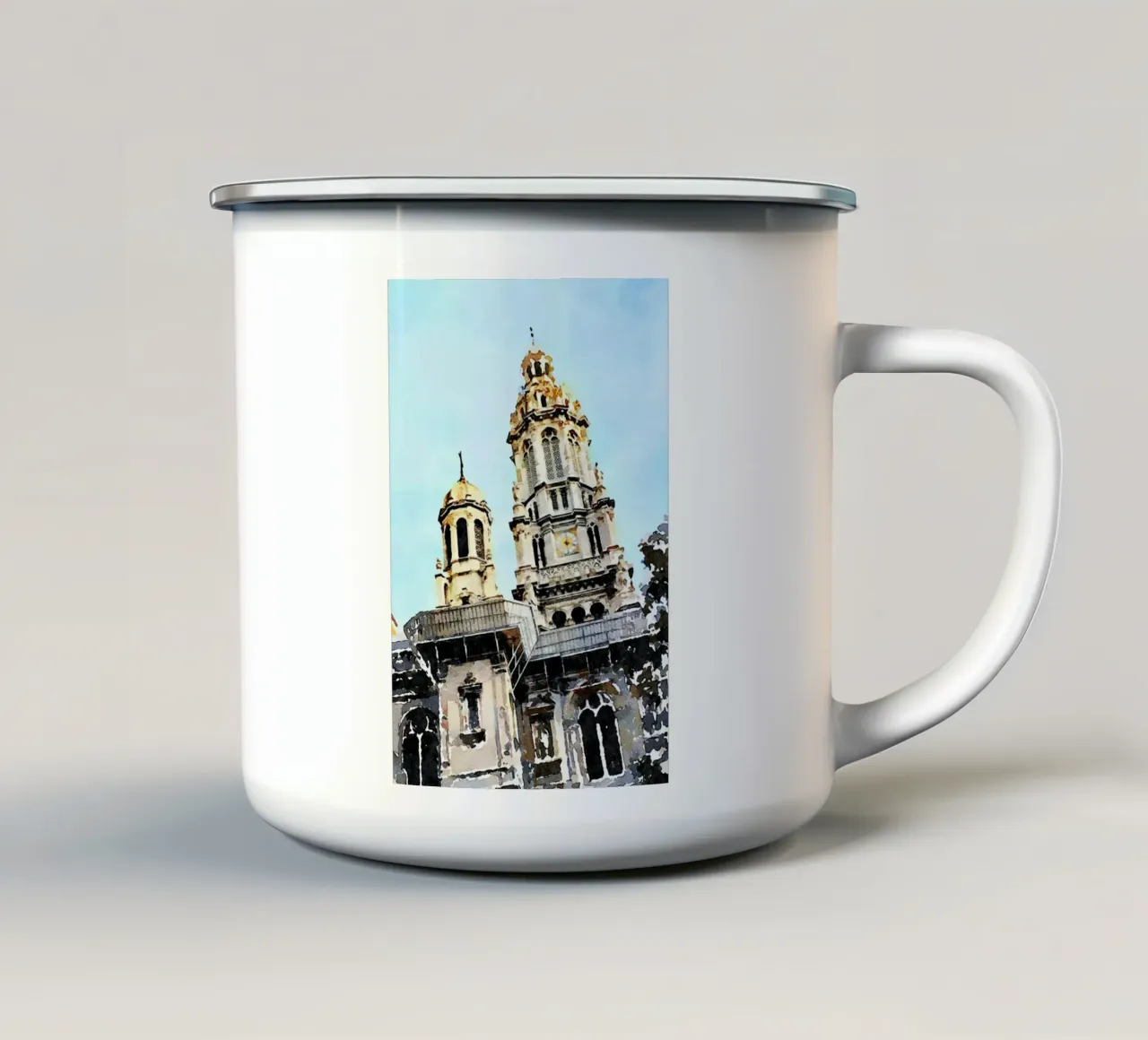 Parigi tazza in smalto da Massimo Frascogna
