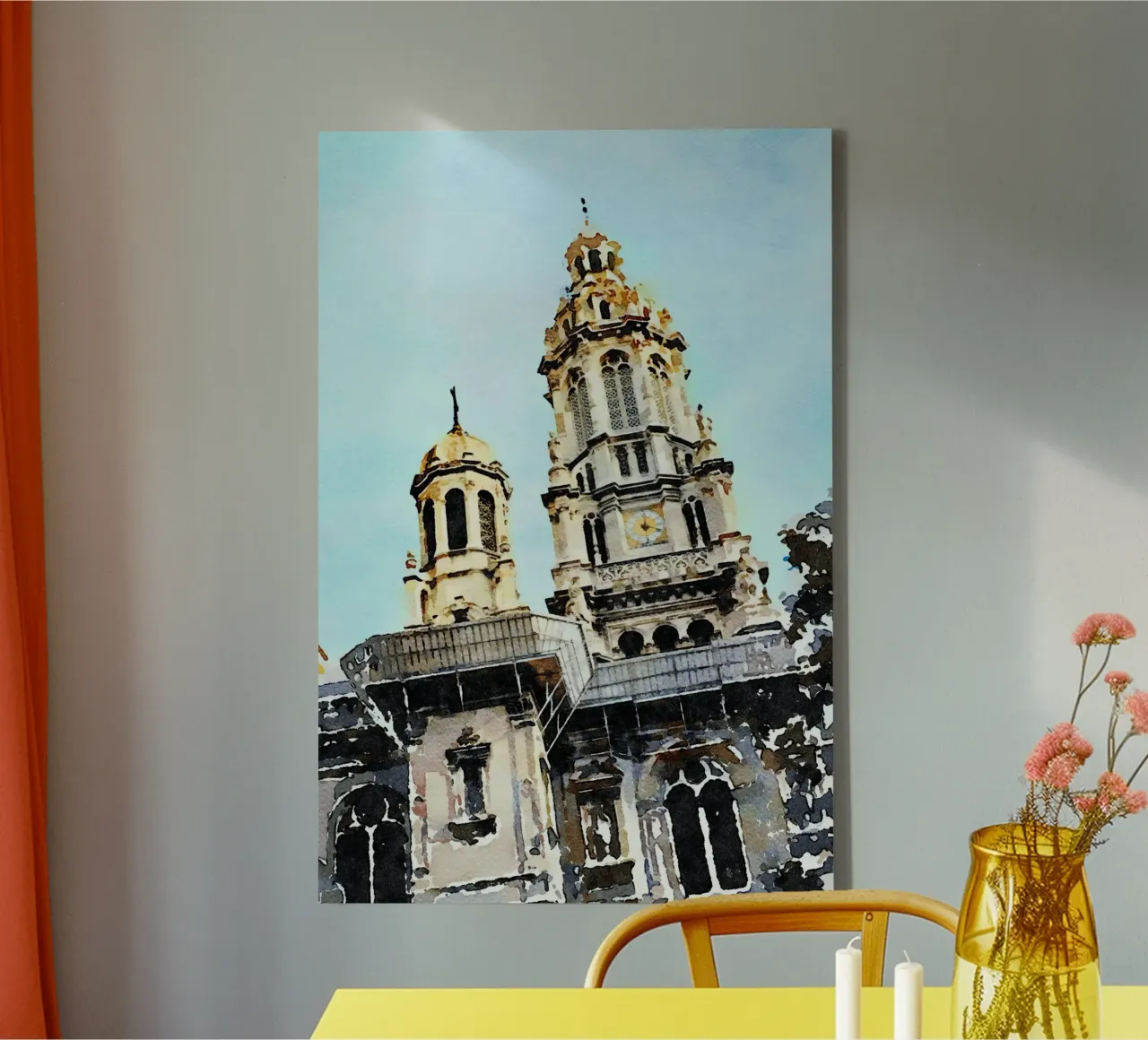 Parijs canvas met Baklijst van Massimo Frascogna