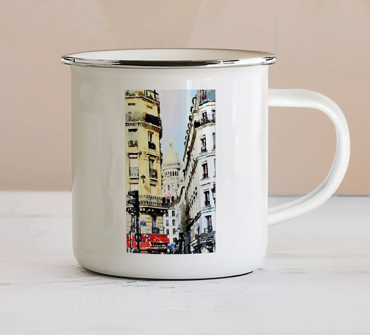 Parigi tazza in smalto da Massimo Frascogna