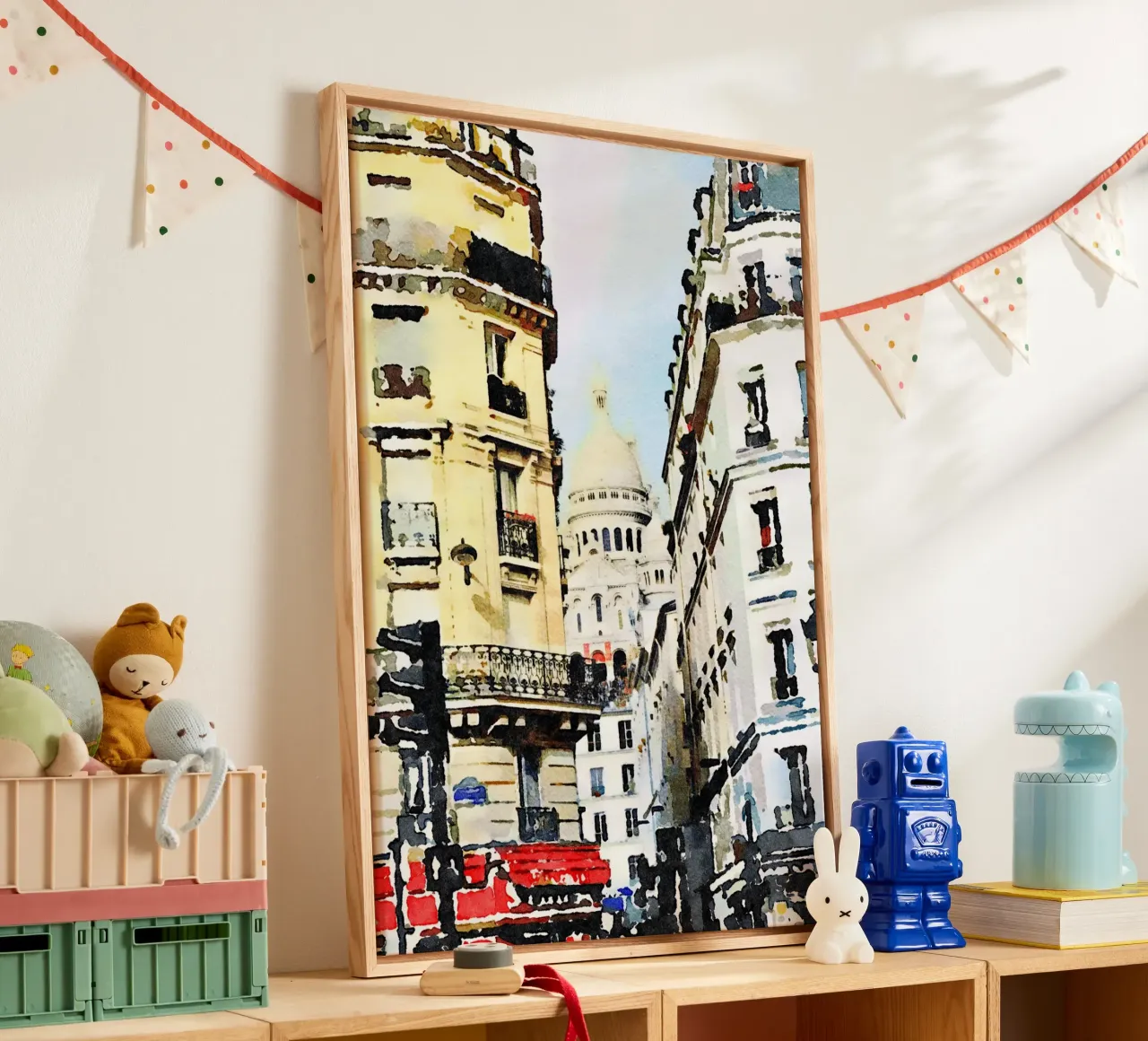 Parijs canvas met Baklijst van Massimo Frascogna