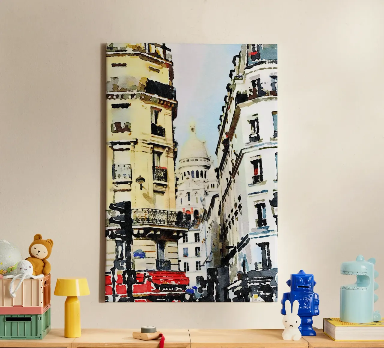 Parijs canvas met Baklijst van Massimo Frascogna