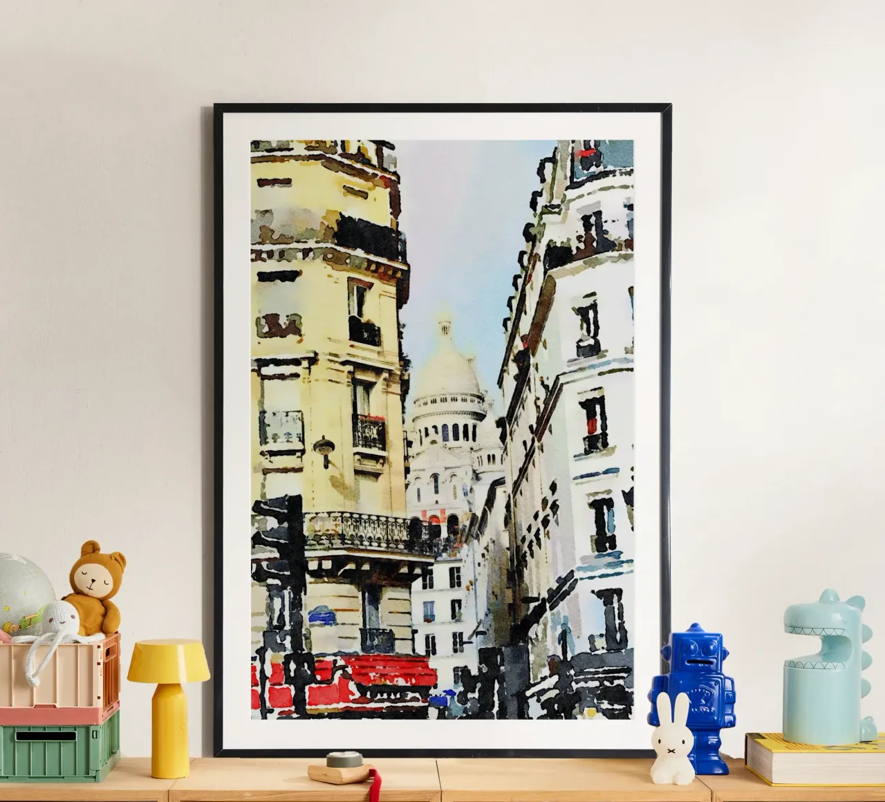 Parigi poster con telaio in plastica da Massimo Frascogna