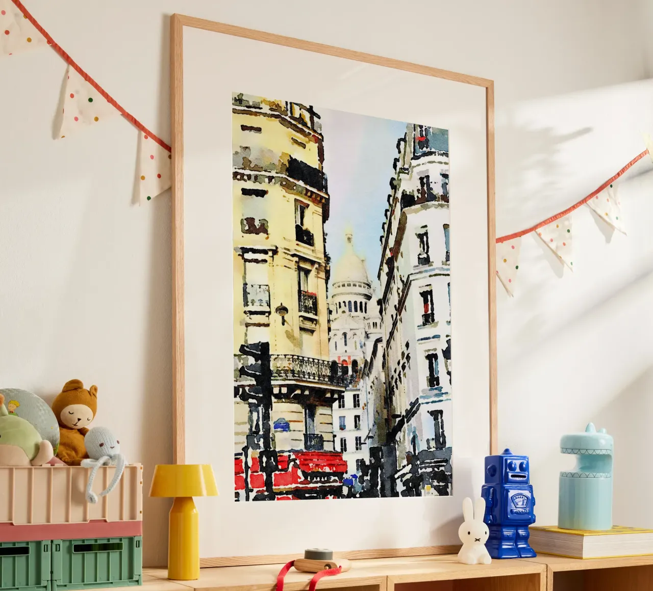 Parigi poster con telaio in plastica da Massimo Frascogna