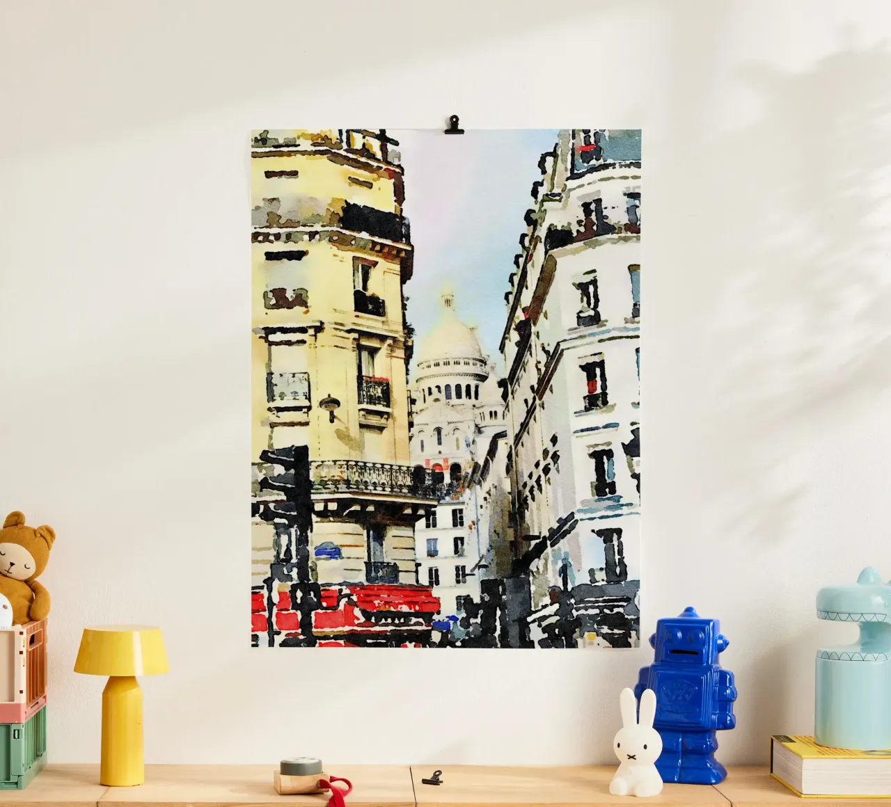 Parigi poster con telaio in plastica da Massimo Frascogna