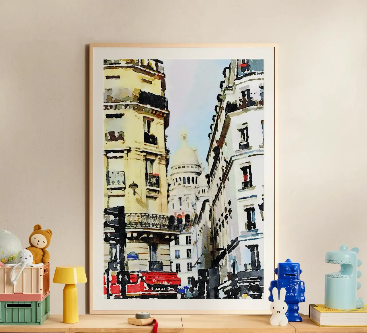 Parigi poster con telaio in plastica da Massimo Frascogna