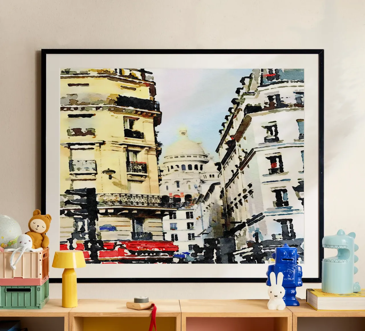 Parigi poster con telaio in plastica da Massimo Frascogna