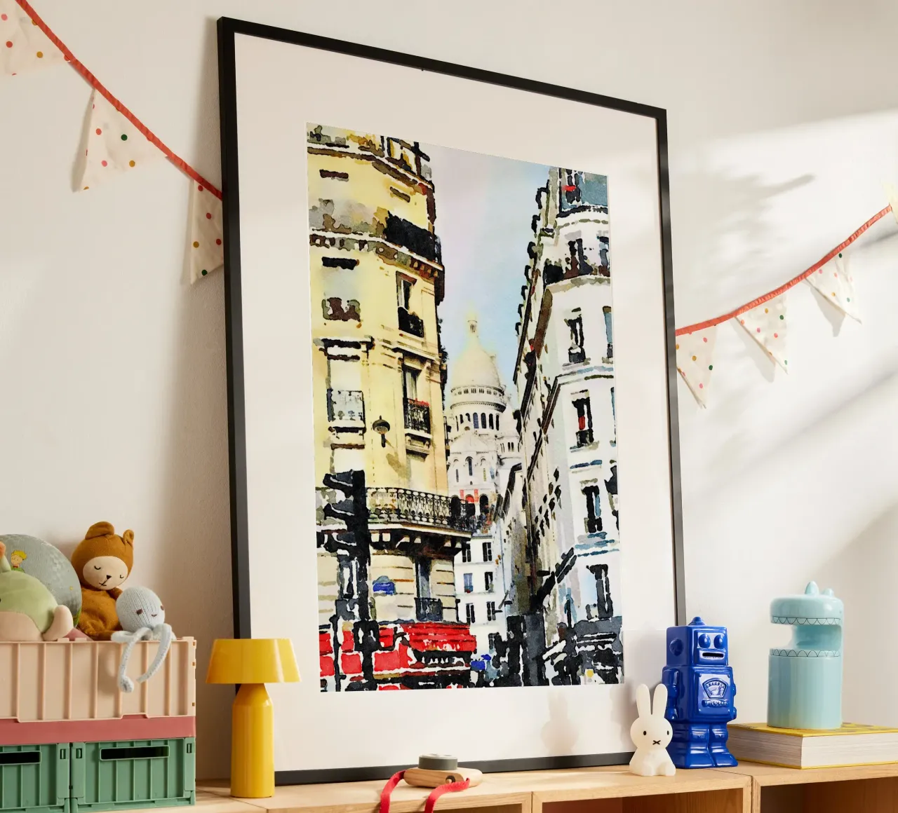 Parigi poster con telaio in plastica da Massimo Frascogna