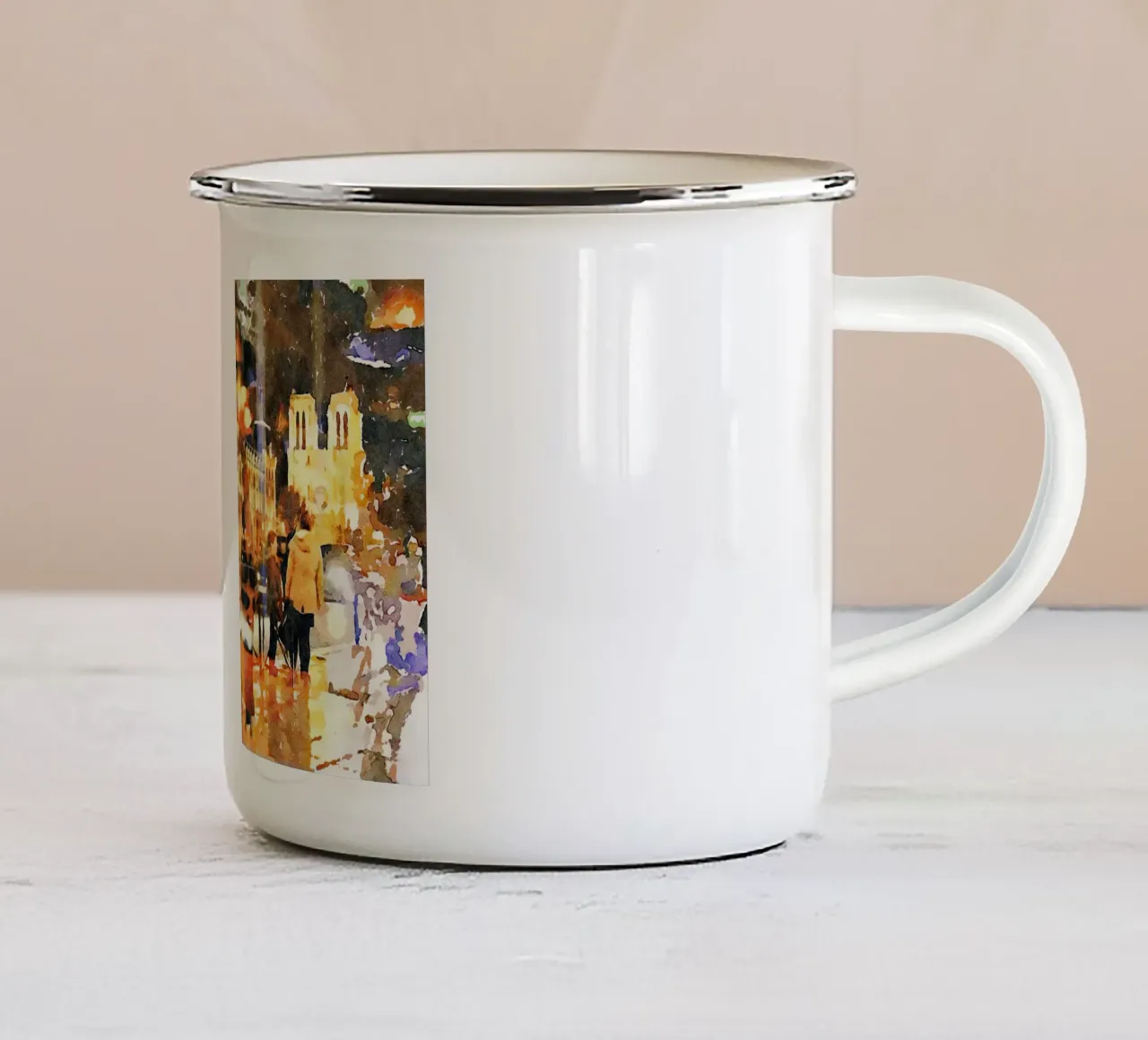 Parigi tazza in smalto da Massimo Frascogna