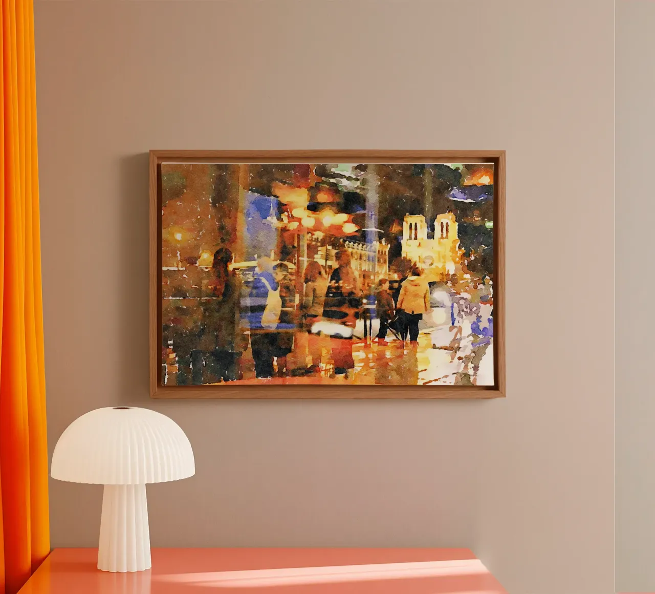 Parijs canvas met Baklijst van Massimo Frascogna