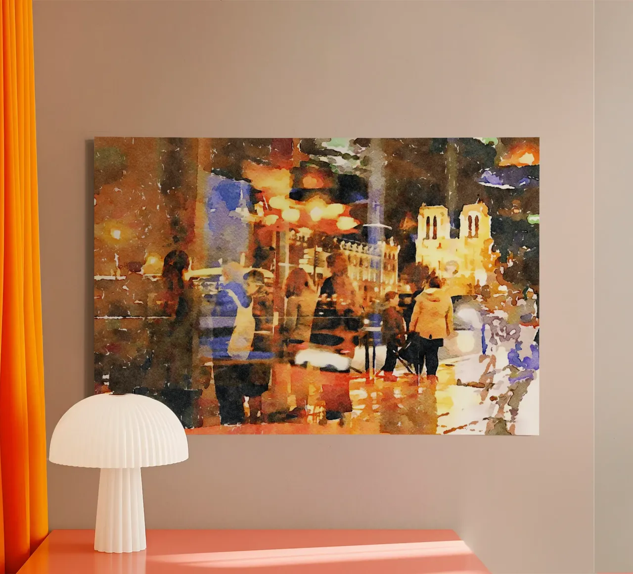 Parijs canvas met Baklijst van Massimo Frascogna