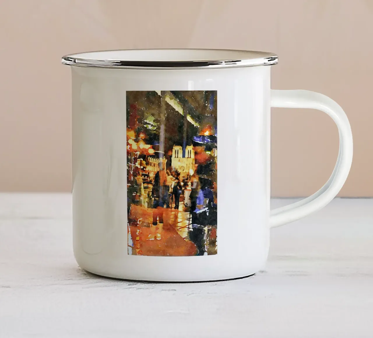 Parigi tazza in smalto da Massimo Frascogna