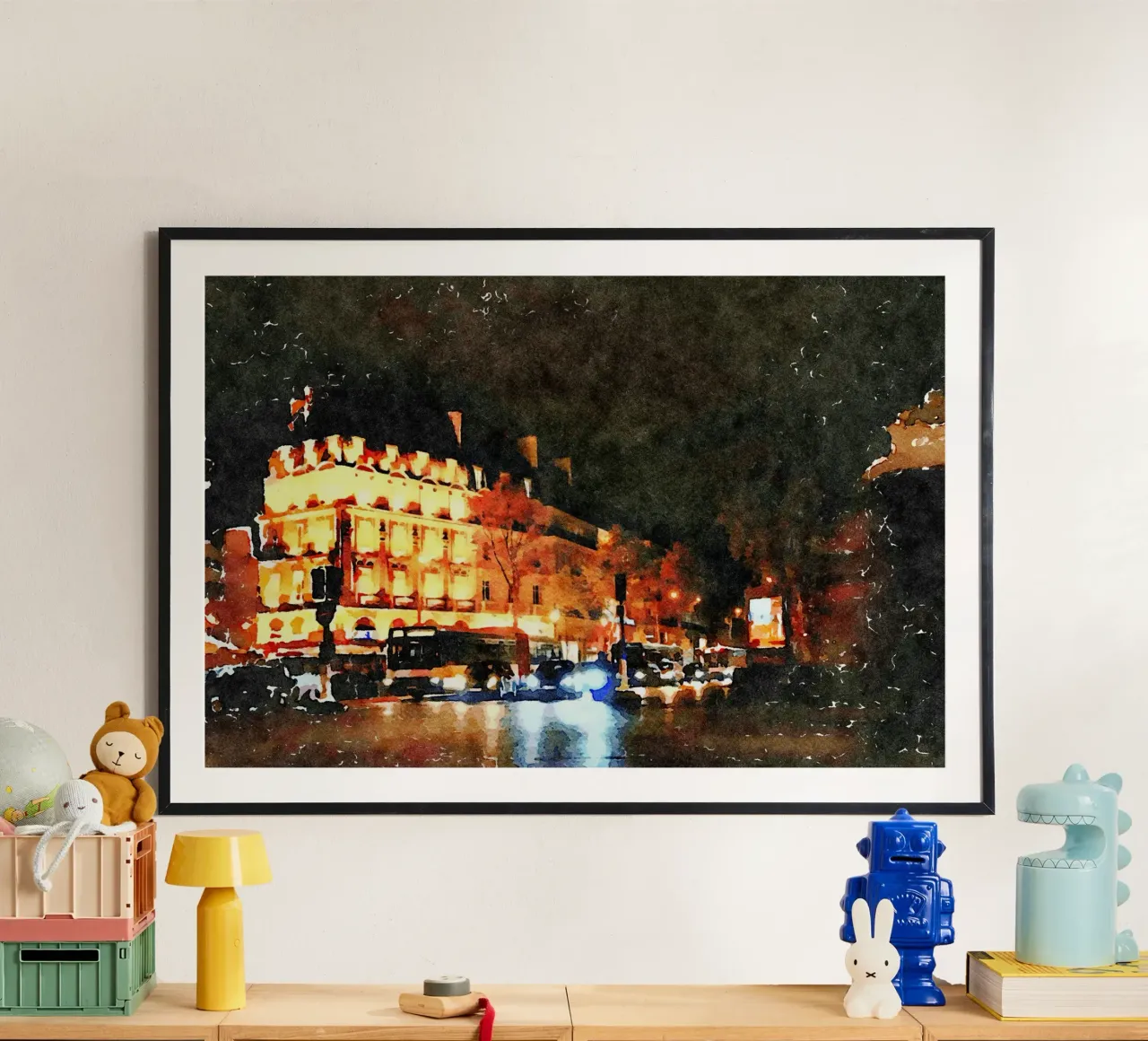 Parigi poster con telaio in plastica da Massimo Frascogna