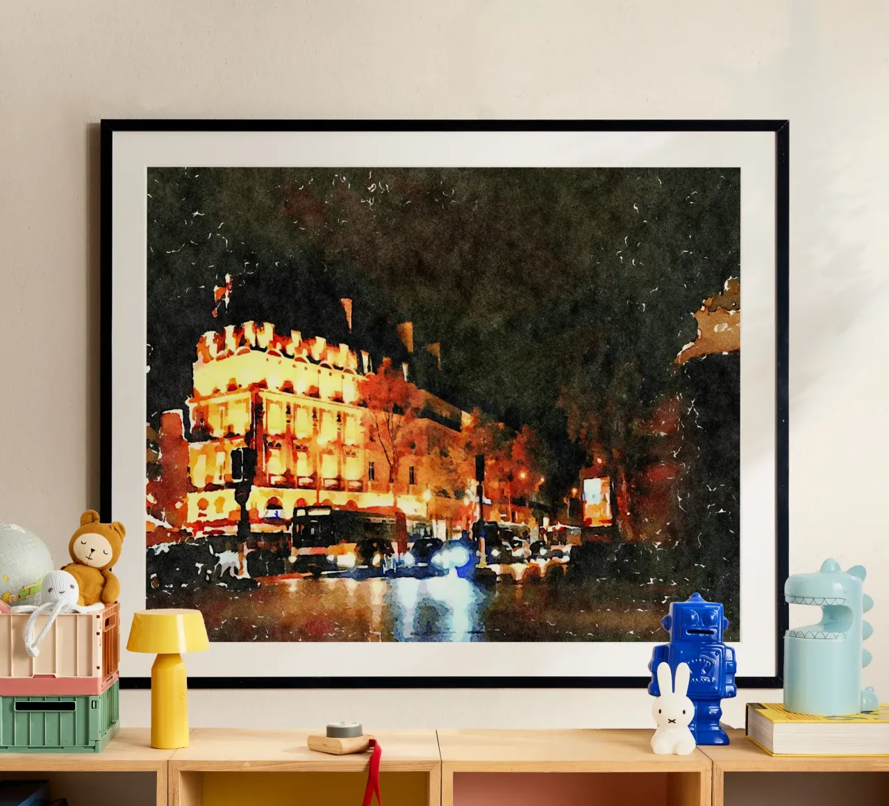 Parigi poster con telaio in plastica da Massimo Frascogna