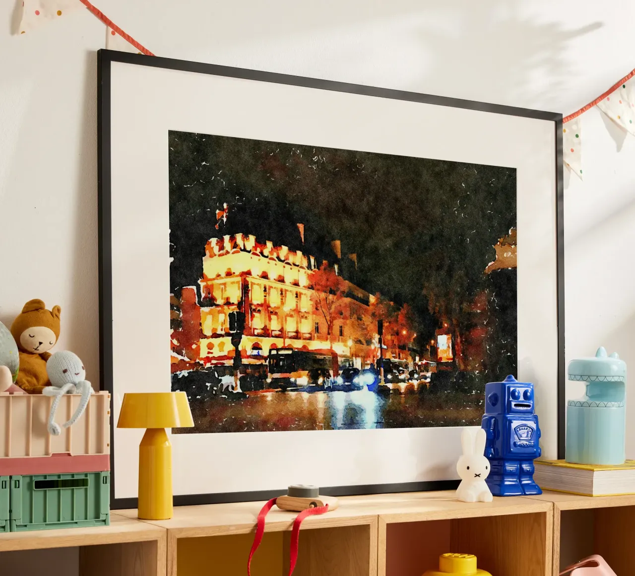 Parigi poster con telaio in plastica da Massimo Frascogna