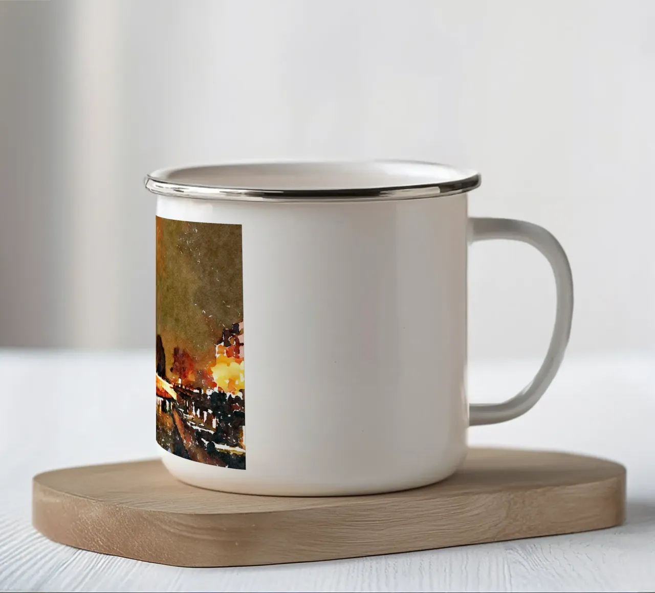Parigi tazza in smalto da Massimo Frascogna