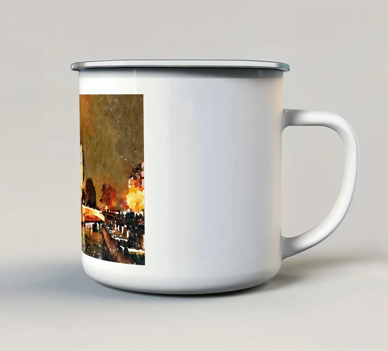 Parigi tazza in smalto da Massimo Frascogna