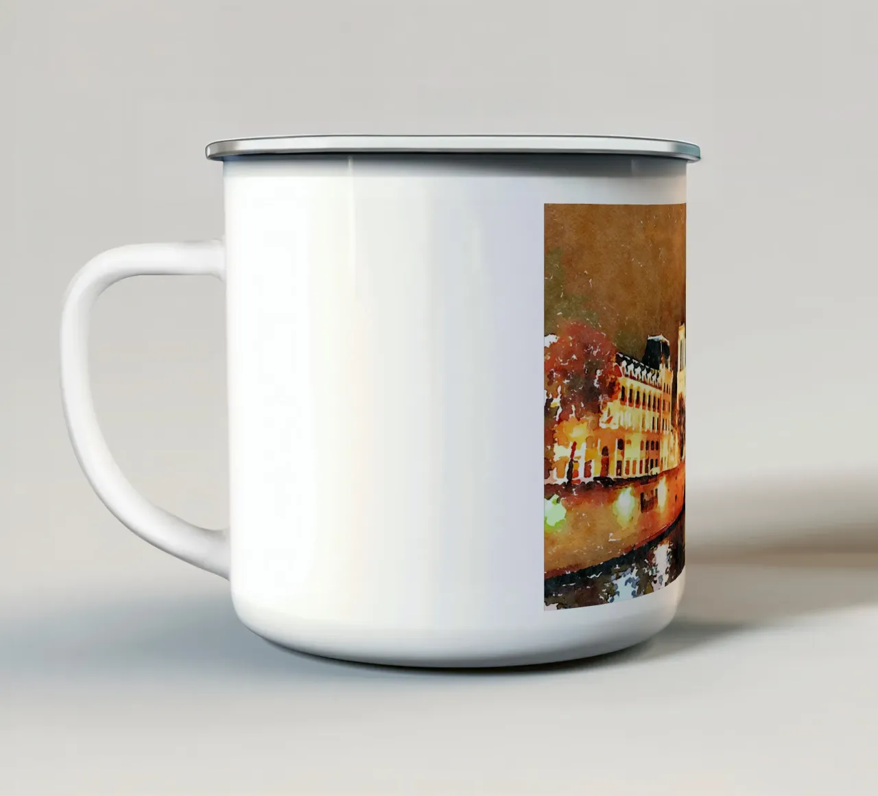 Parigi tazza in smalto da Massimo Frascogna