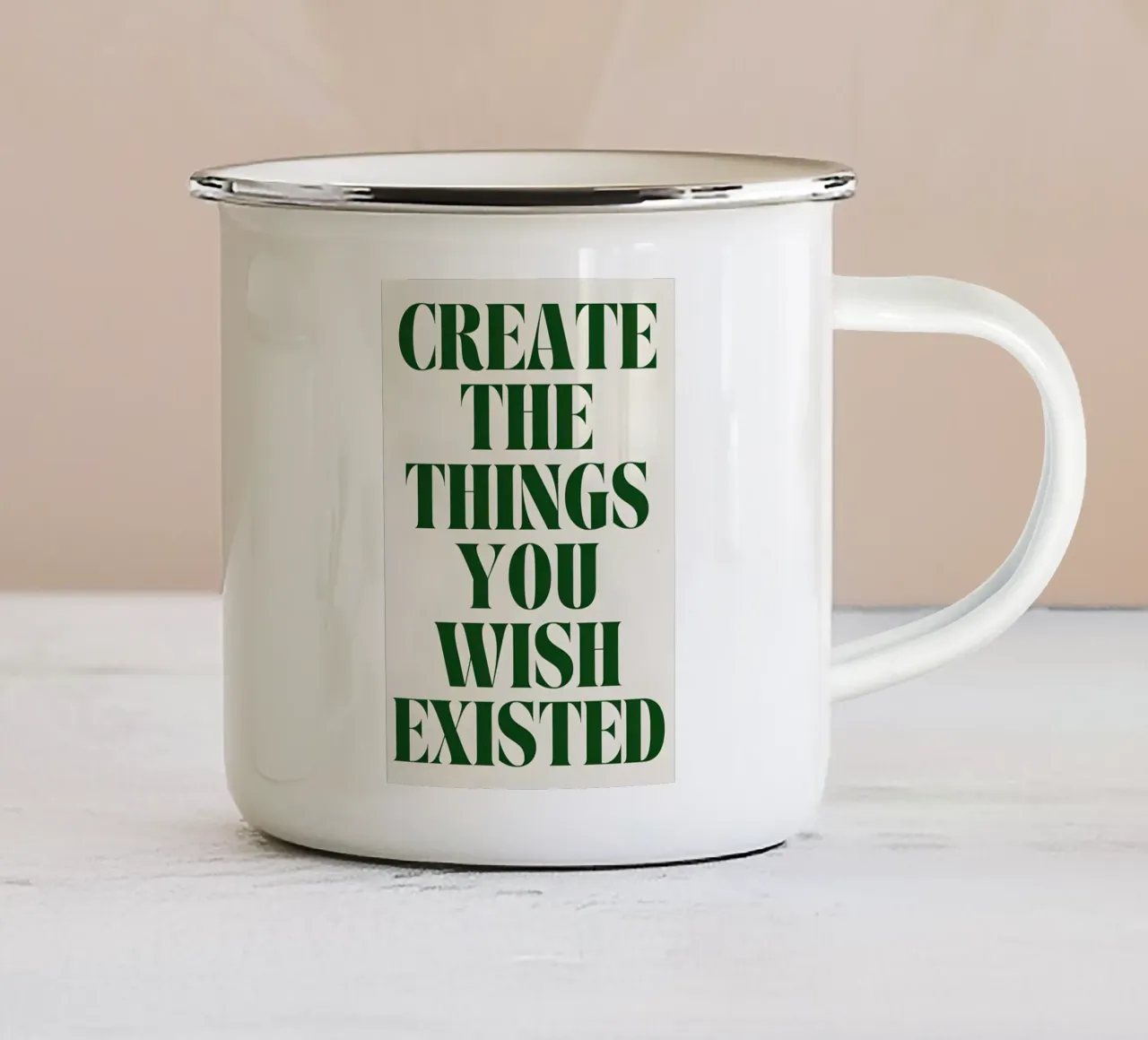 creation and innovation tazza in smalto da Type & Tape