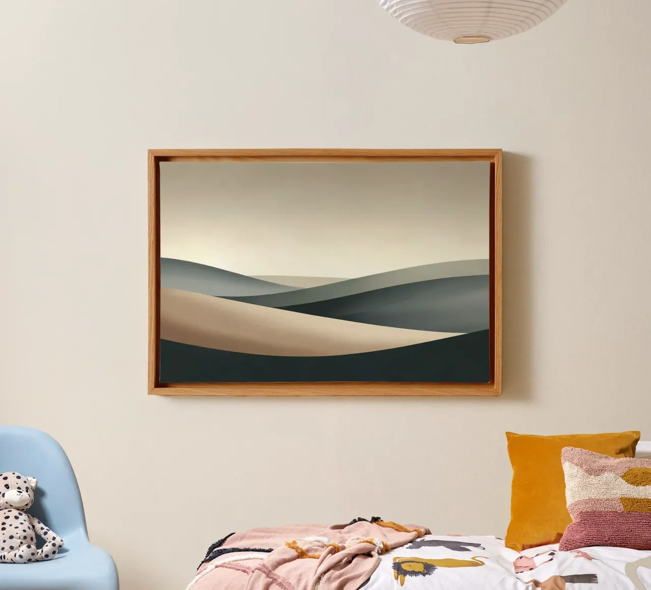 Dune Serenity minimalista tela con Cornice a cassetta da Chromatic Fusion Studio