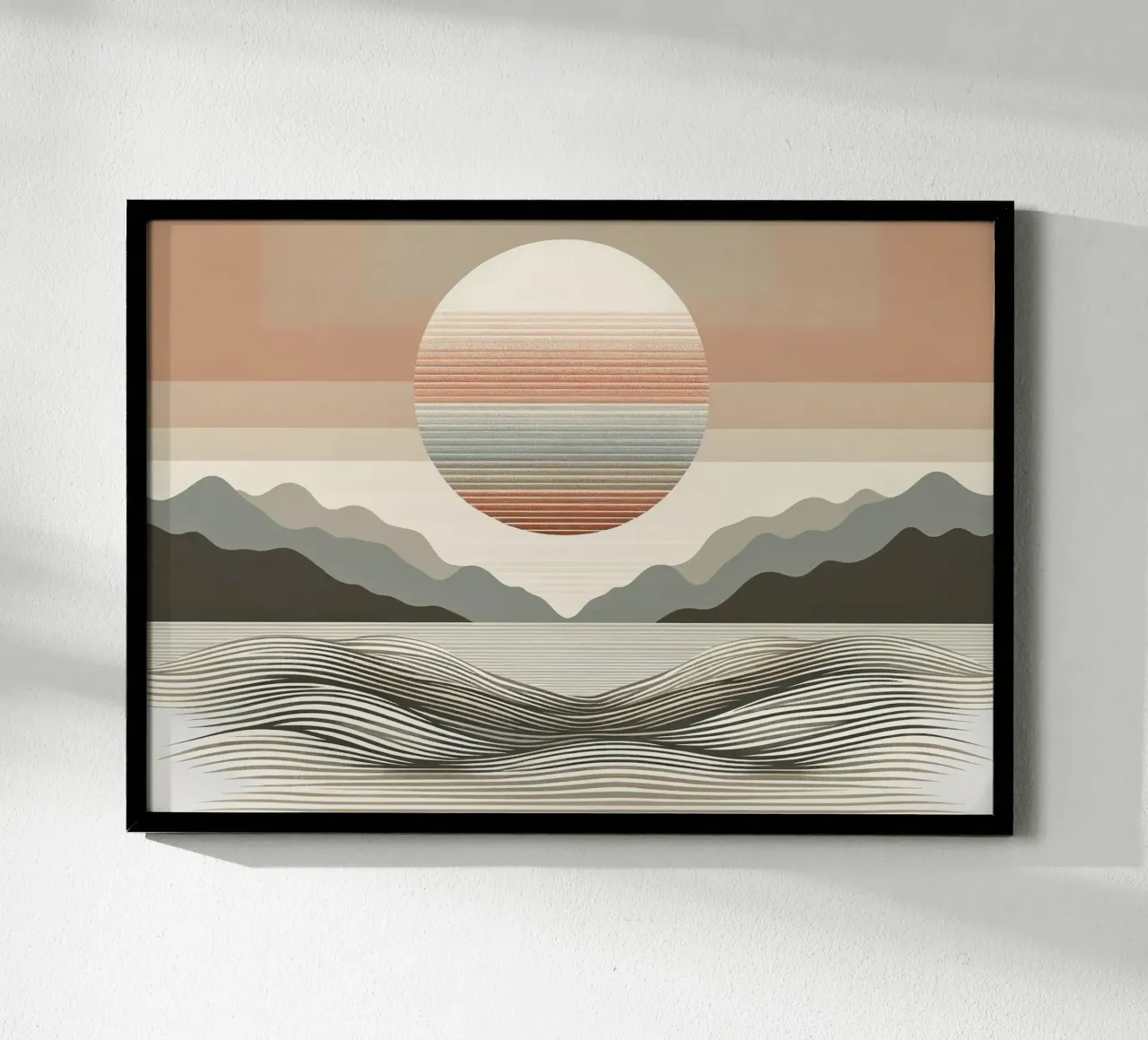 Orizzonte minimalista Serenità poster da Chromatic Fusion Studio