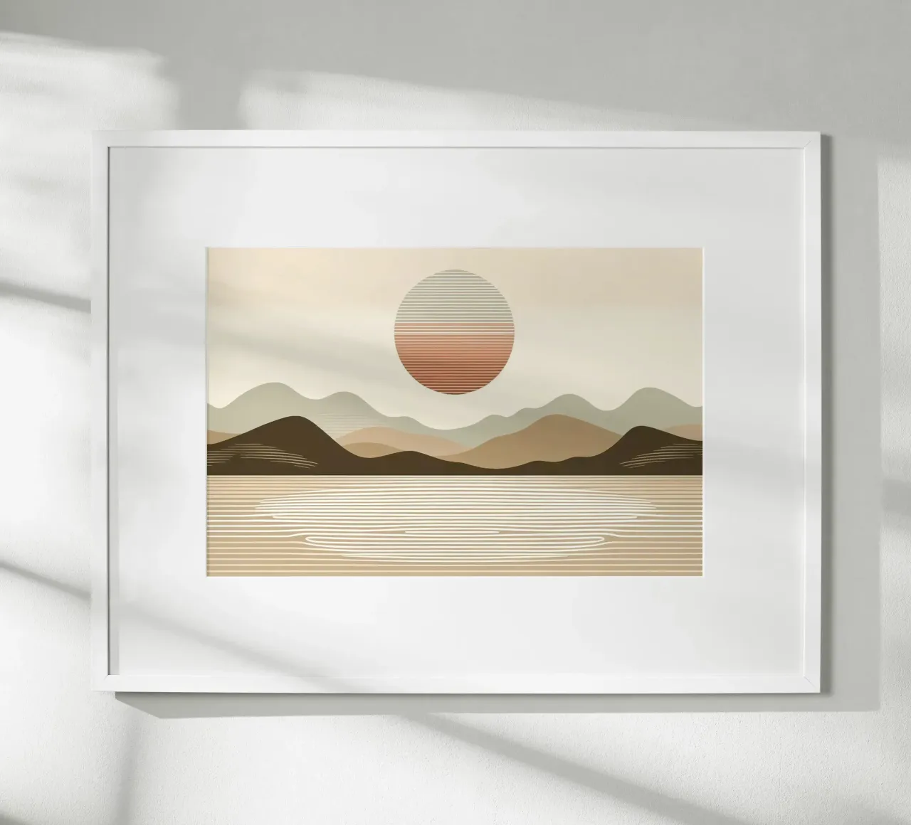 Paesaggio solare minimalista poster da Chromatic Fusion Studio