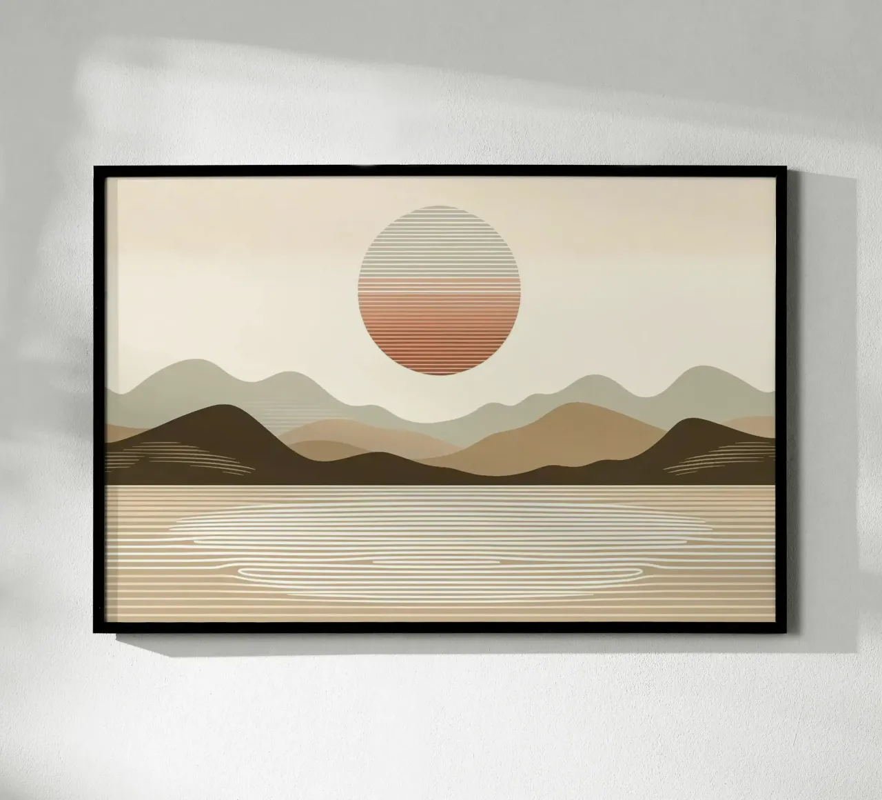 Paesaggio solare minimalista poster da Chromatic Fusion Studio