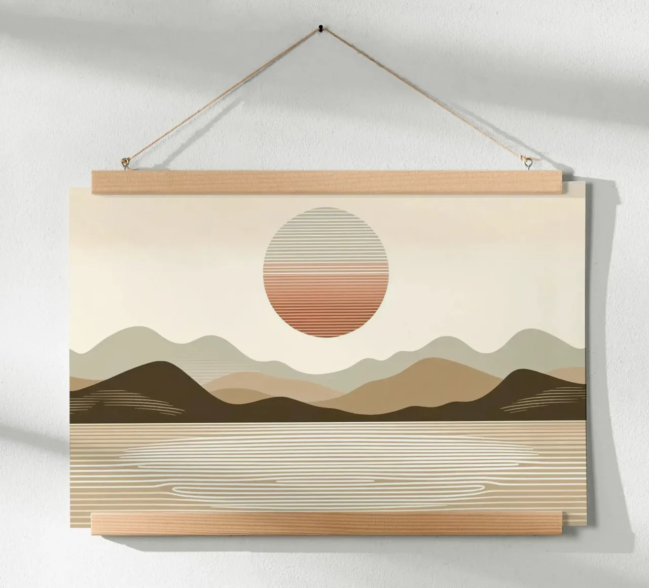 Paesaggio solare minimalista poster da Chromatic Fusion Studio