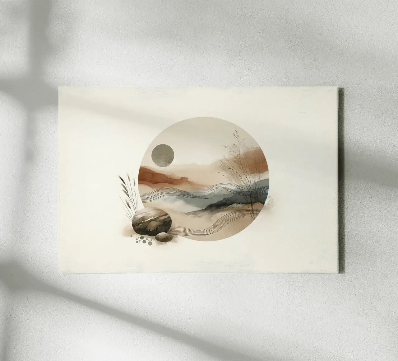 Tranquil Nature Scene tela con Cornice a cassetta da Chromatic Fusion Studio