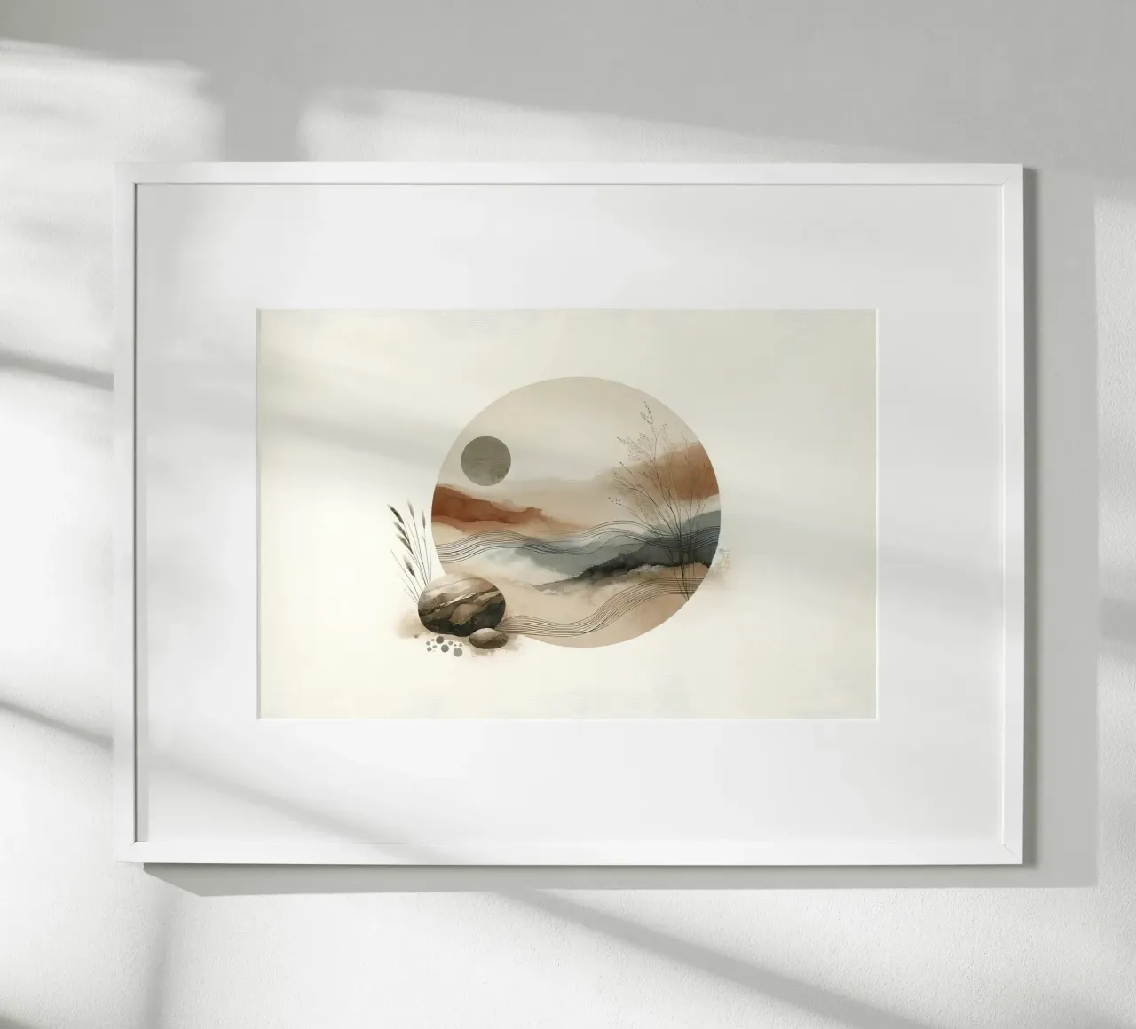Tranquil Nature Scene poster con telaio in legno da Chromatic Fusion Studio