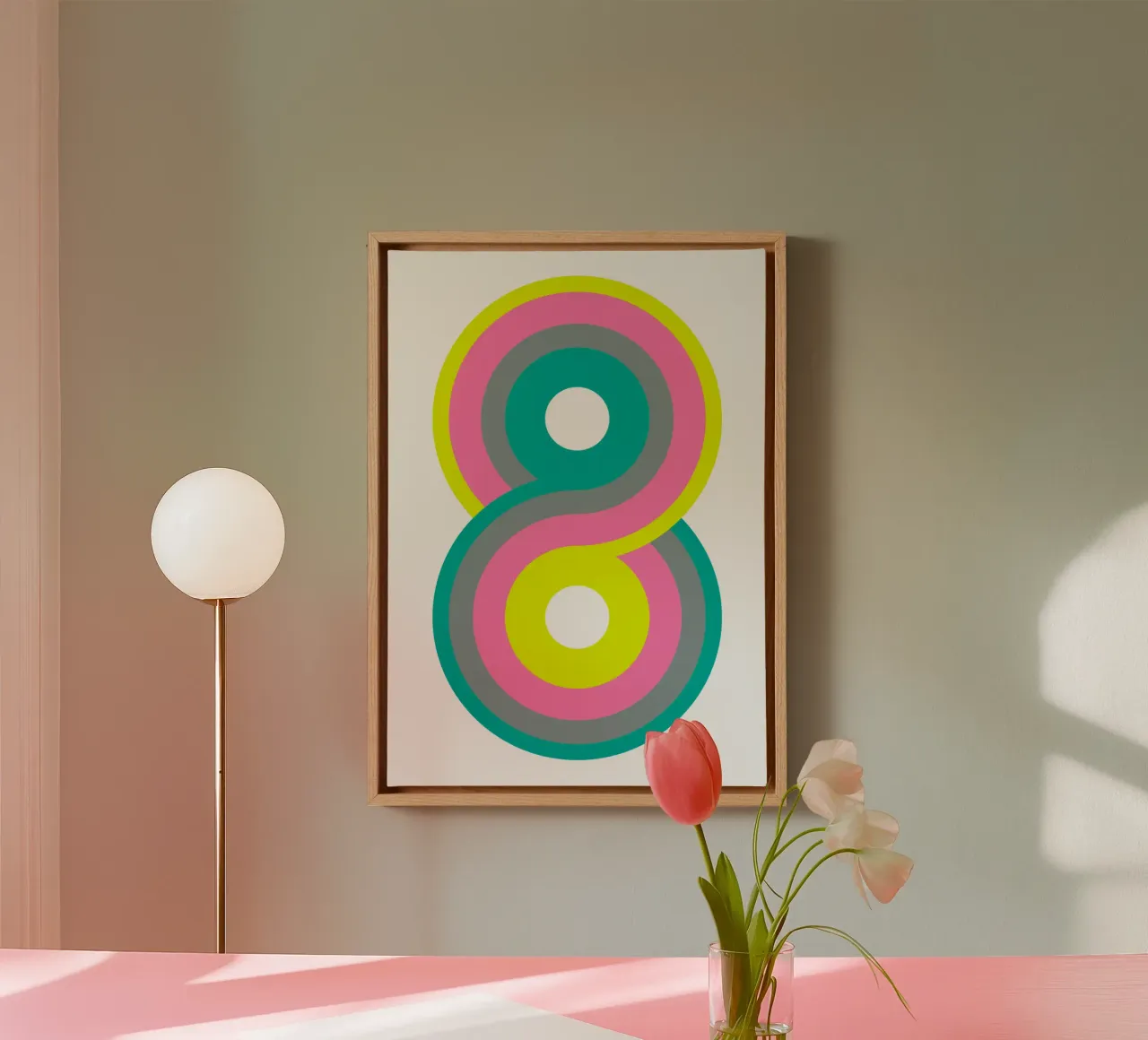 Oneindigheid 2 canvas met Baklijst van Metron
