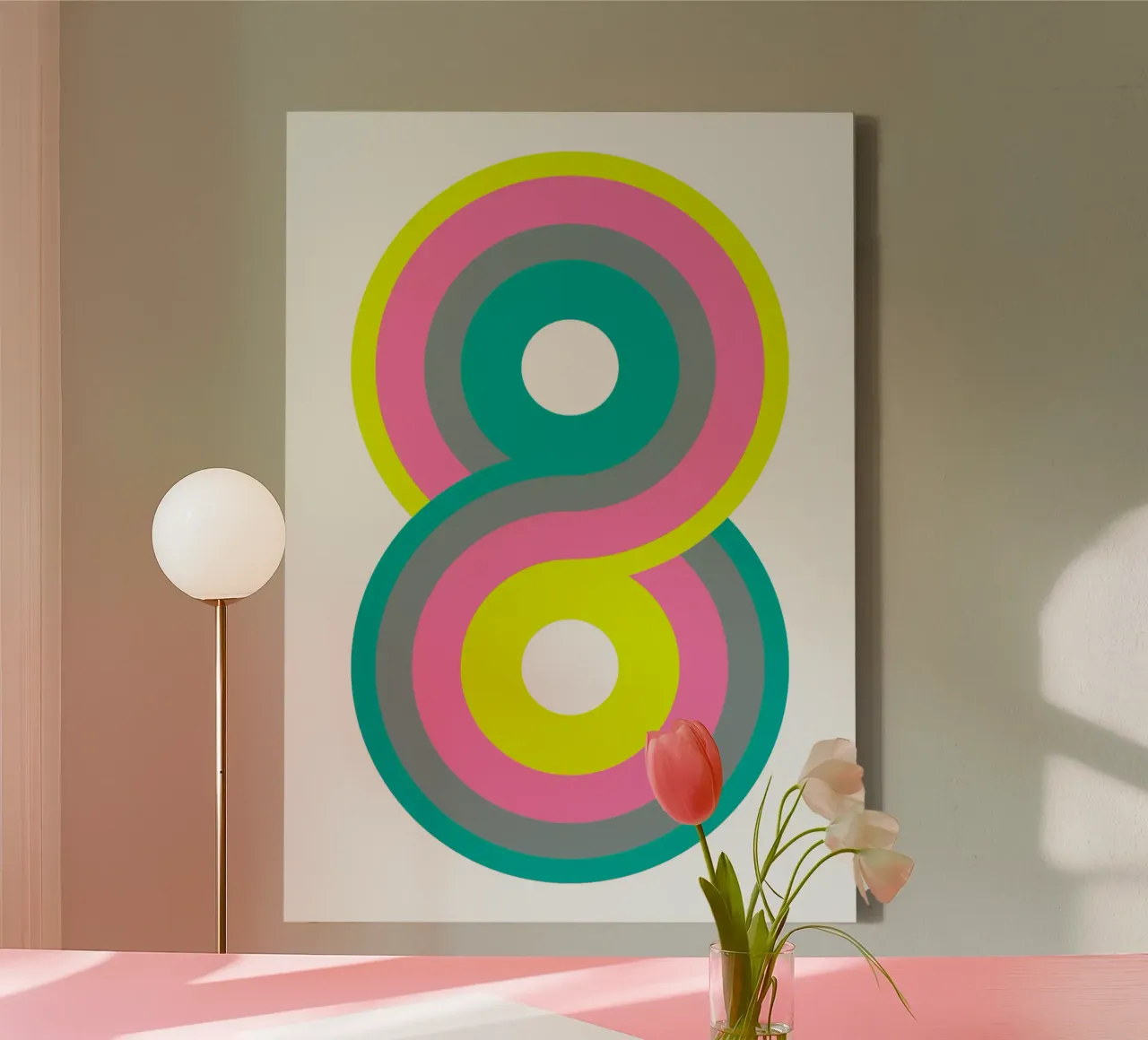 Oneindigheid 2 canvas met Baklijst van Metron