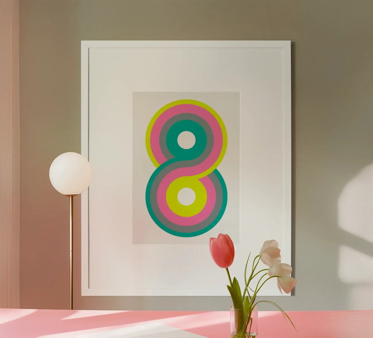 Infinito 2 poster con telaio in alluminio da Metron