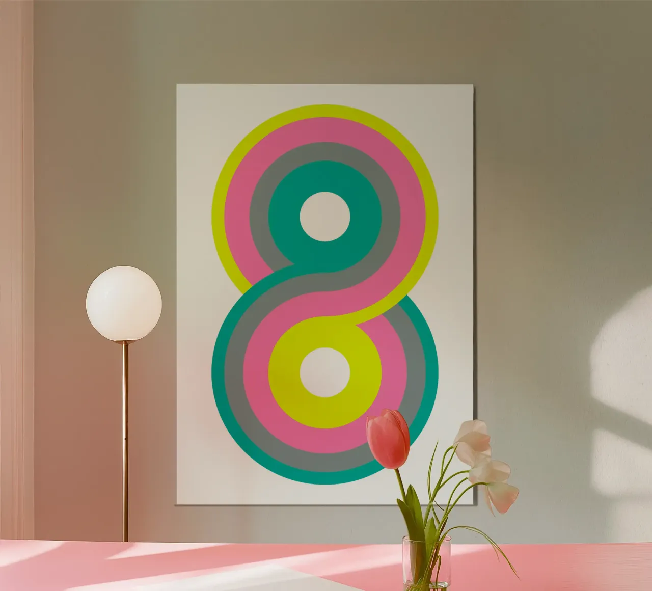 Infinito 2 poster con telaio in alluminio da Metron