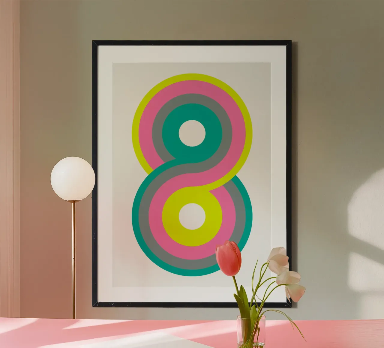 Infinito 2 poster con telaio in alluminio da Metron