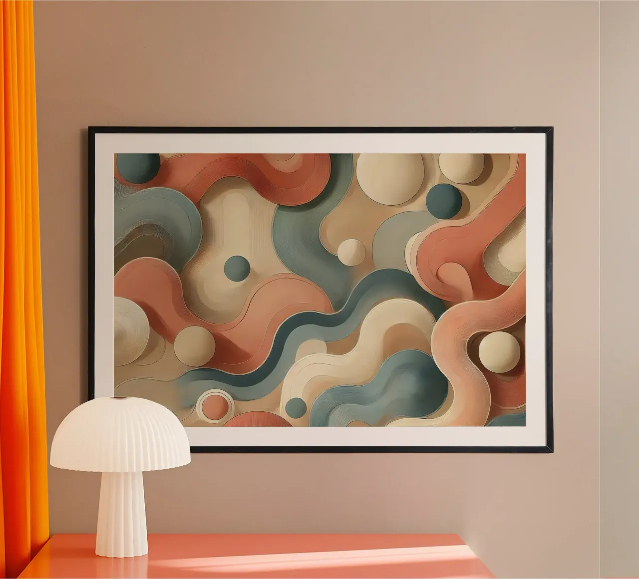 Flusso di velluto di metà secolo poster da Chromatic Fusion Studio